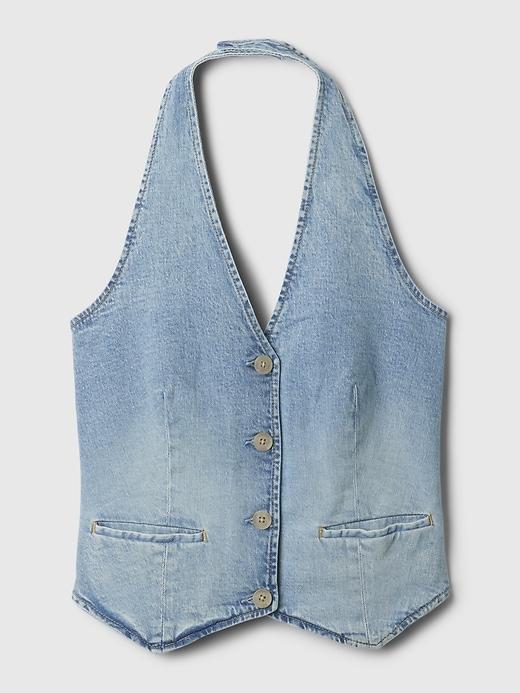 Denim Halter Vest Product Image