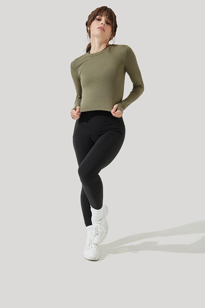 Refine Long Sleeve Top - Dark Olive Product Image