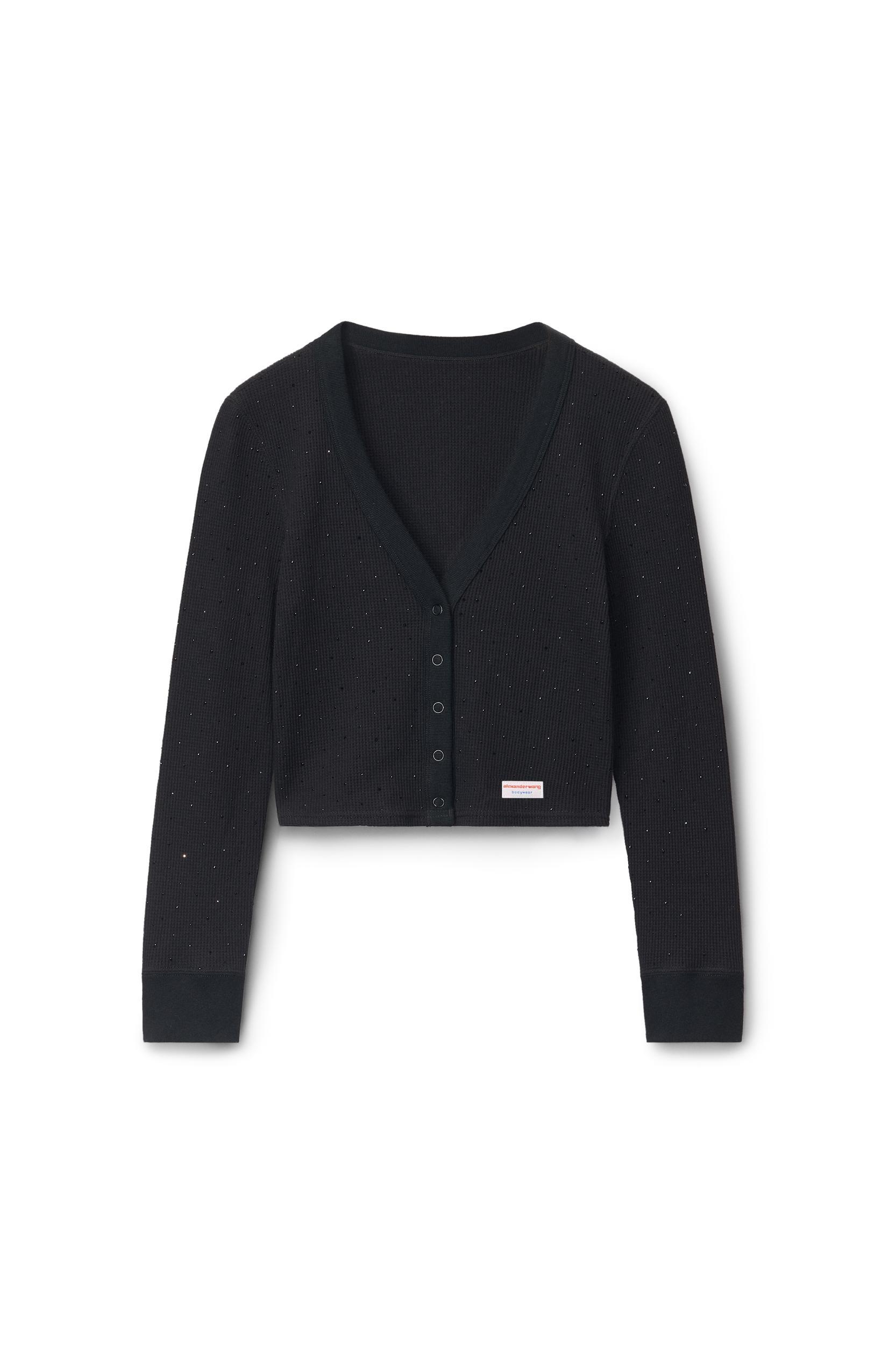 Crysal Hotfix Cami Dress In Waffle Knit Product Image