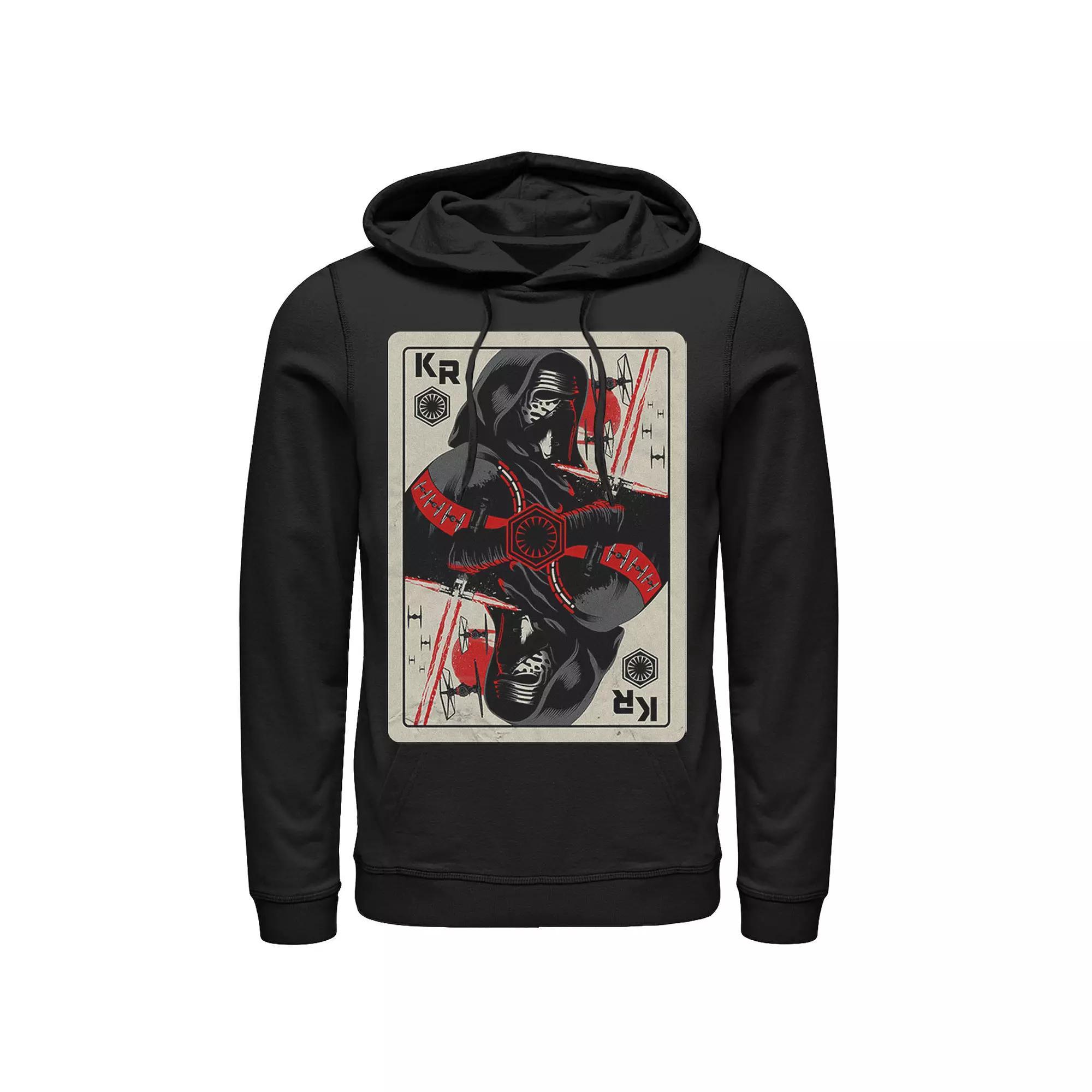 Men's Star Wars Kylo Playing Card Hoodie, Size: XXL, Black Product Image