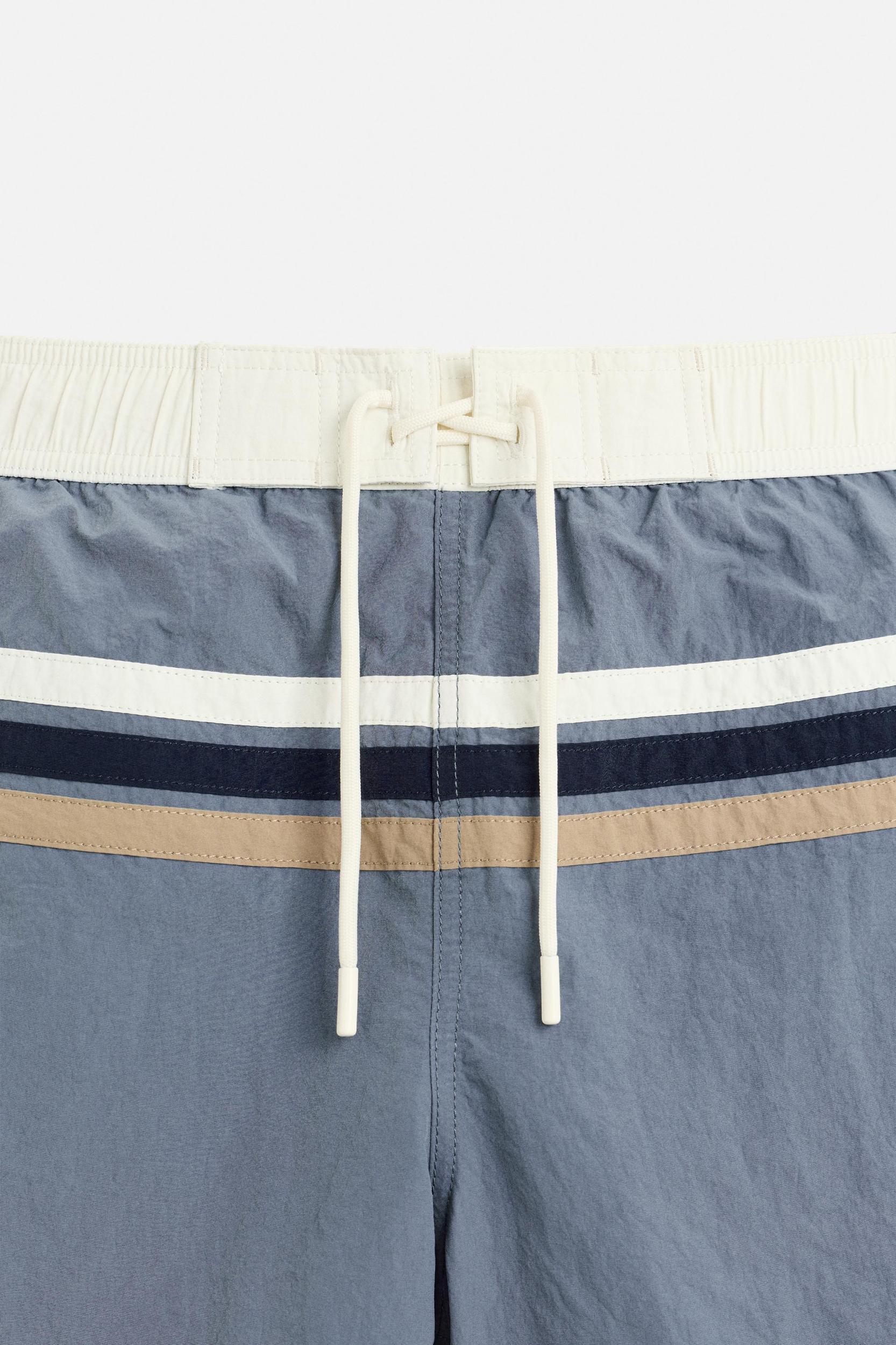 STRIPED LONG SWIMSUIT Product Image