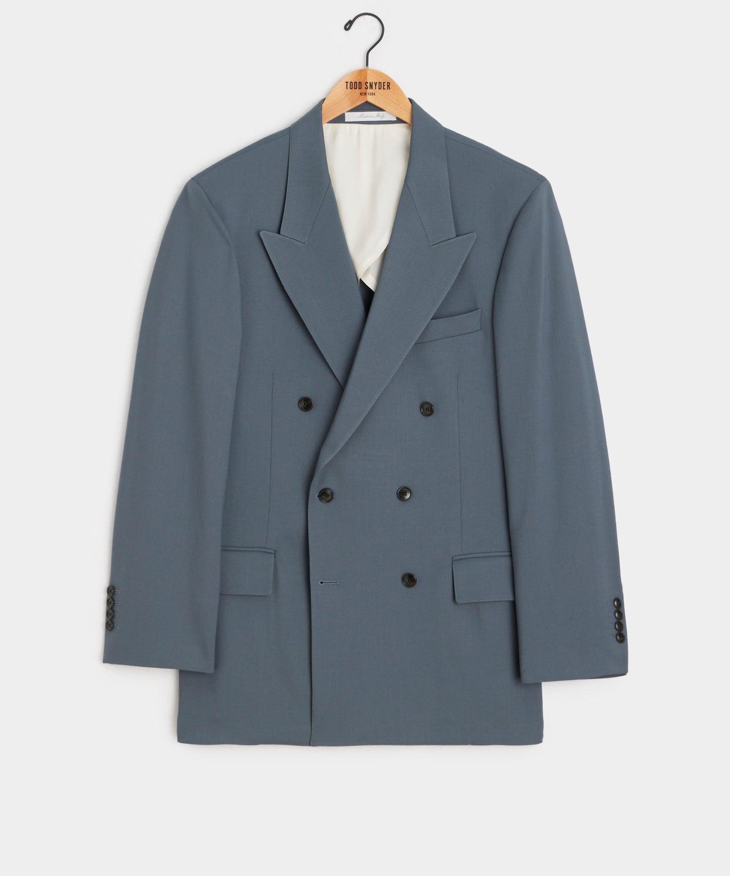 Italian Gabardine Wythe Jacket in Steel Blue Product Image