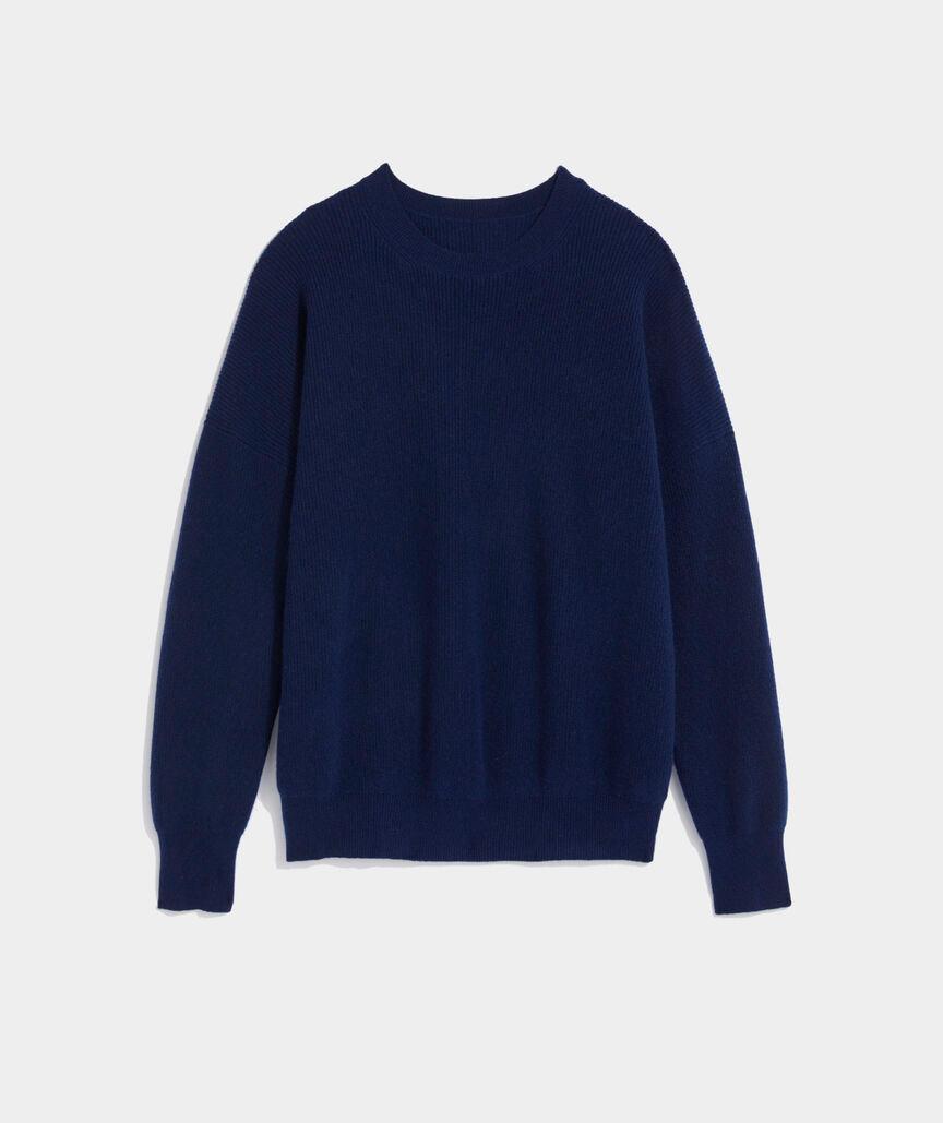 Oversized Ribbed Luxe Crewneck Sweater Product Image