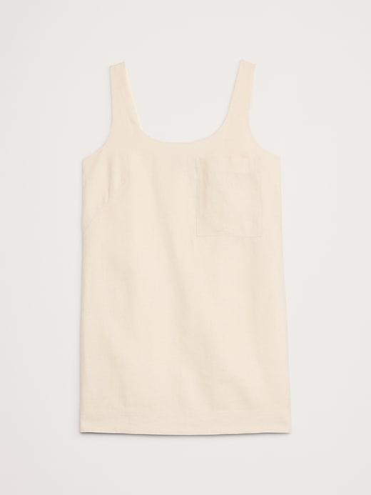 Linen Scoop-Neck Shift Dress Product Image
