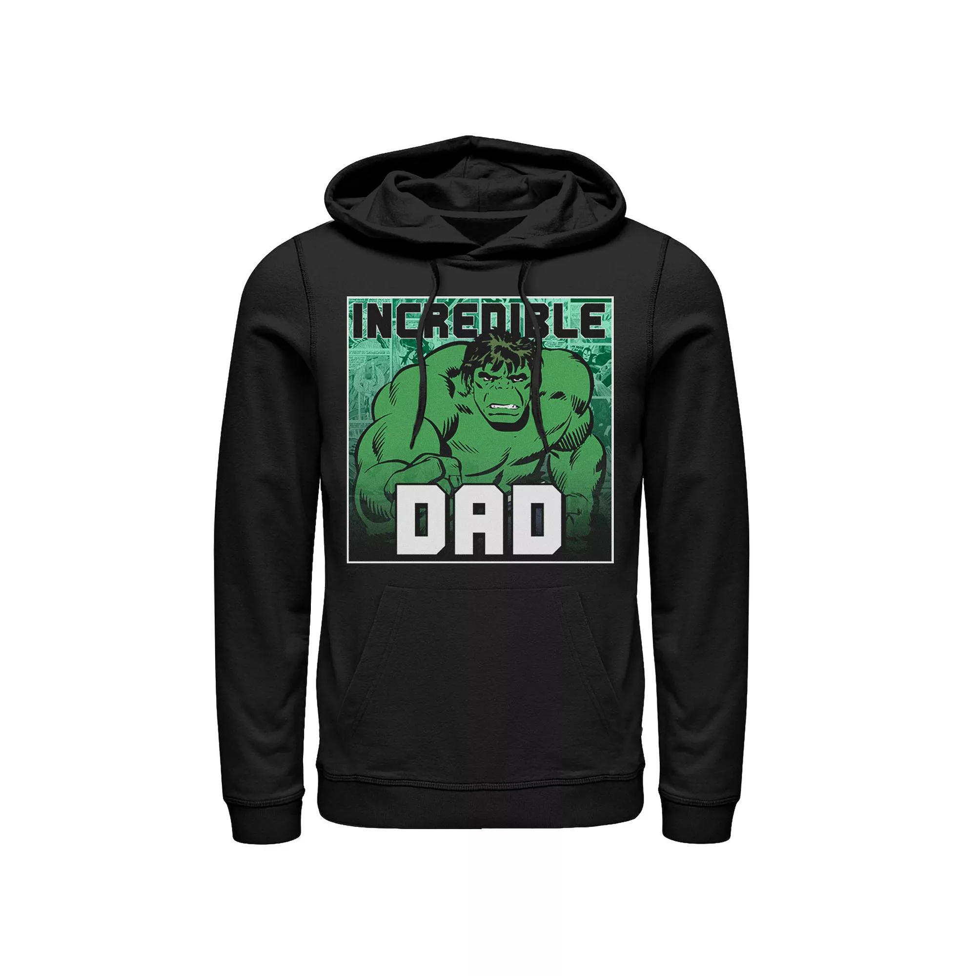 Mens Marvel Hulk Fathers Day Incredible Dad Hoodie Product Image