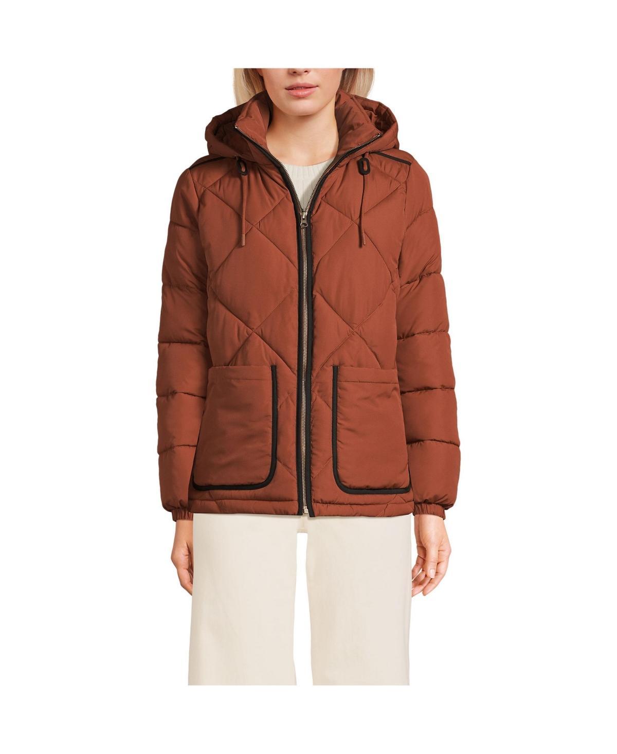 Women's Lands' End FeatherFree Insulated Diamond Quilted Jacket, Size: XL, Lunar Gray Product Image