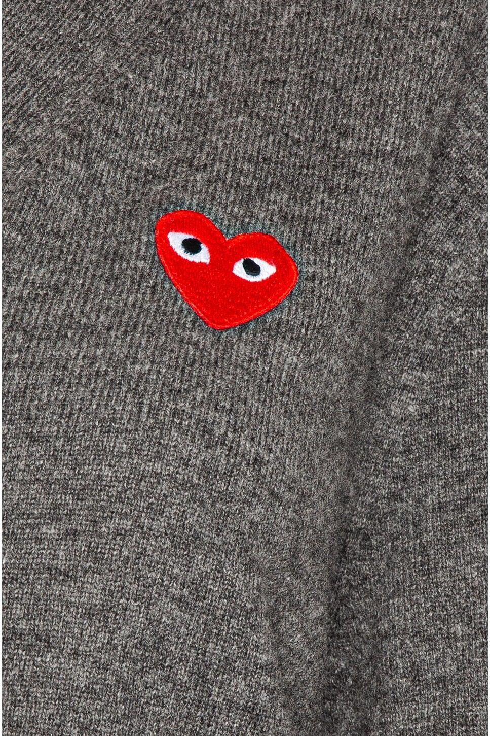 Lambswool Cardigan with Red Emblem Product Image