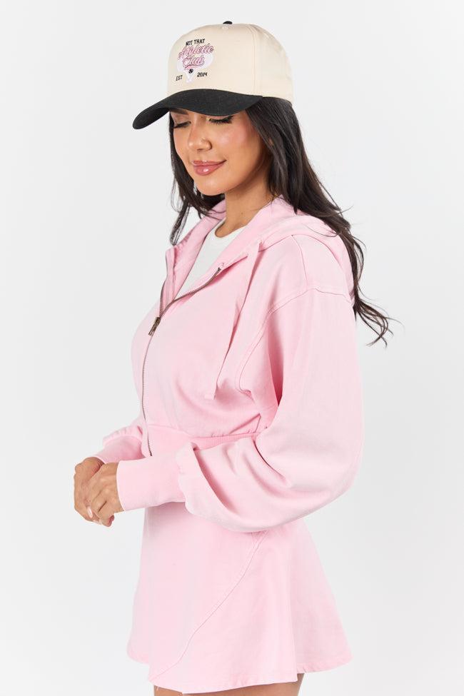 One On One Pink Cropped Hooded Jacket SALE Product Image