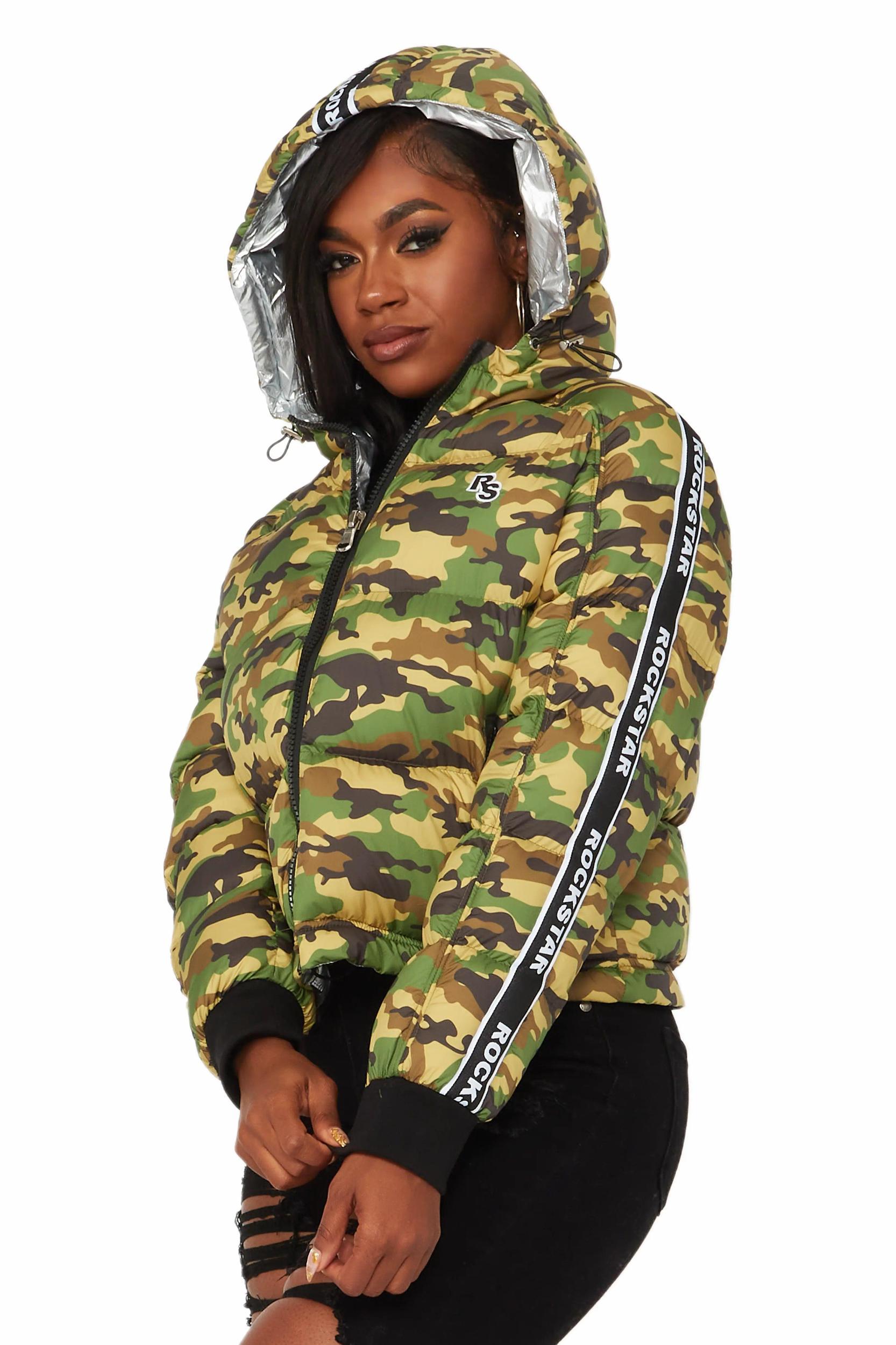 Jackey Camo Puffer Jacket Female Product Image