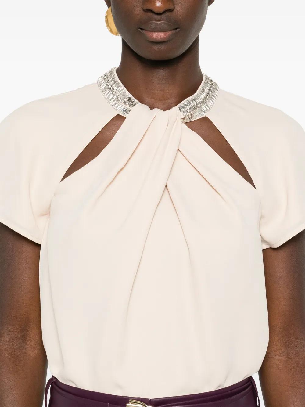 rhinestoned georgette top  Product Image