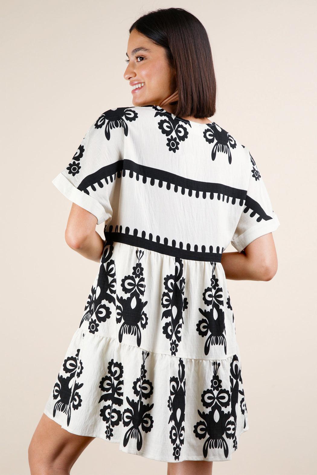 Maeve V-Neck Mini Dress Product Image