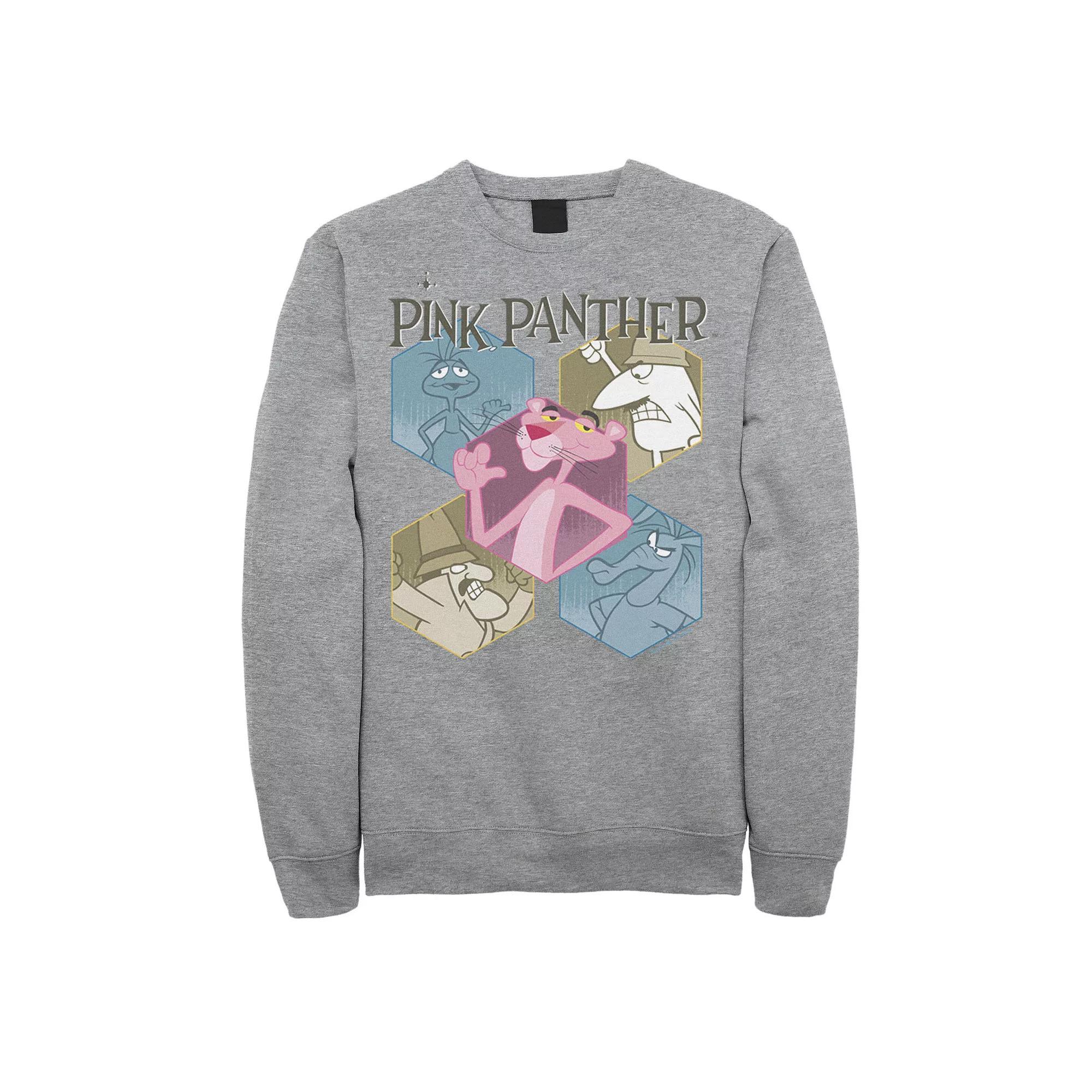 Men's The Pink Panther Hexagonal Portraits Sweatshirt, Size: Large, Blue Product Image