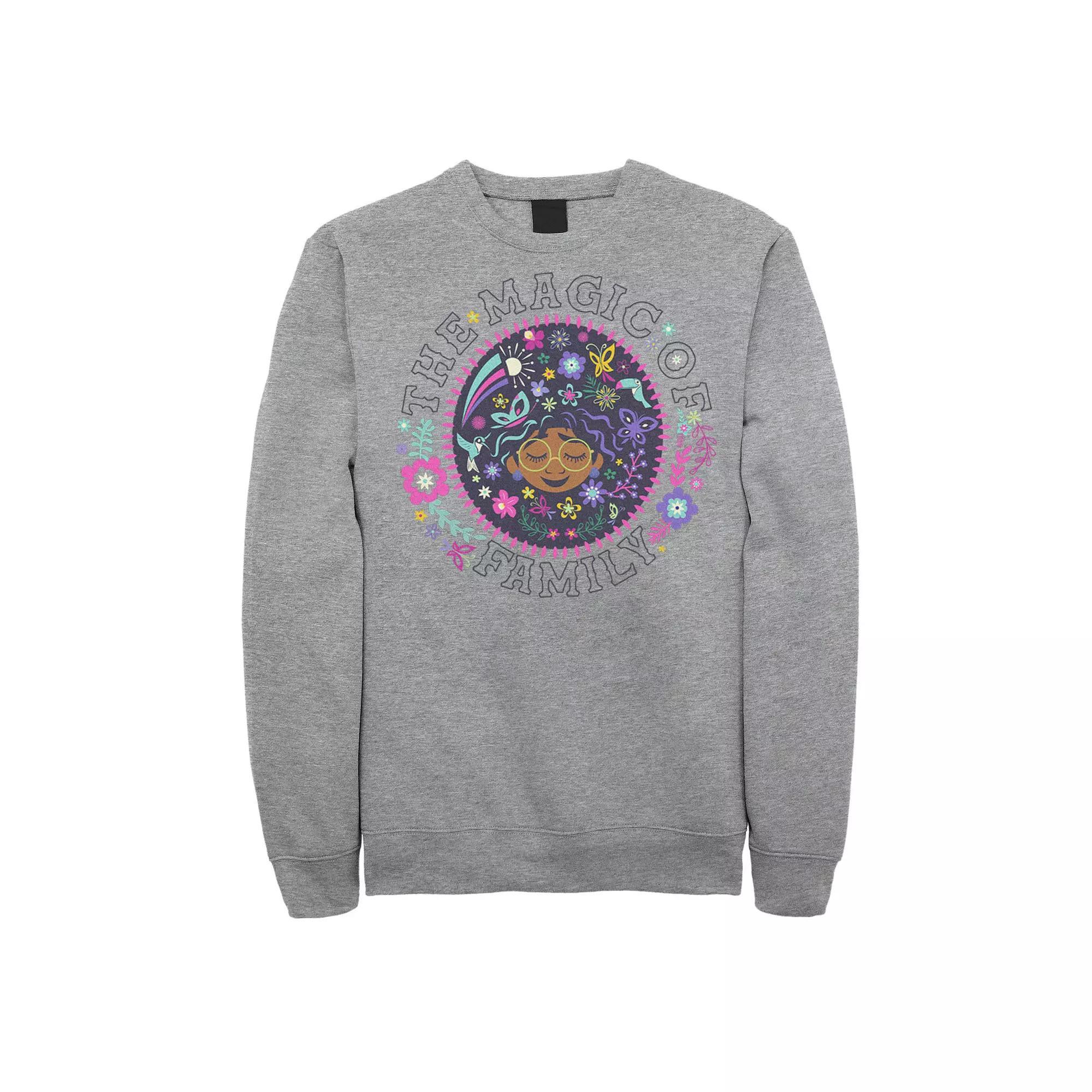 Disney's Encanto Mirabel Men's The Magic Of Family Circle Portrait Sweatshirt, Size: XL, Athletic Grey Product Image