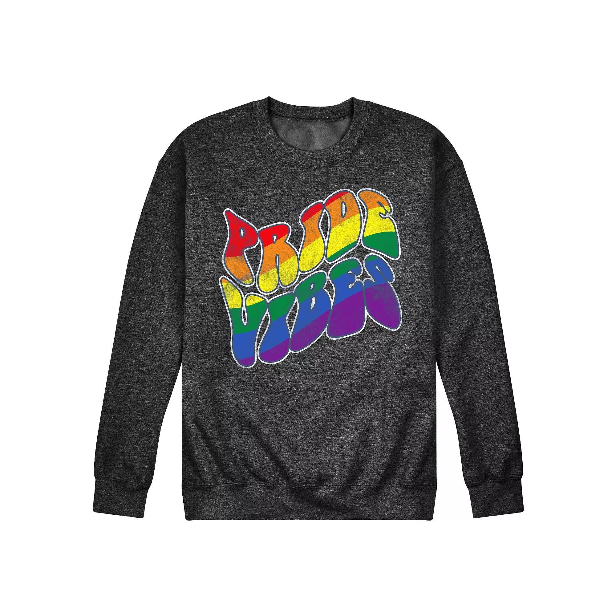 Mens Pride Vibes Fleece Sweatshirt Blue Product Image