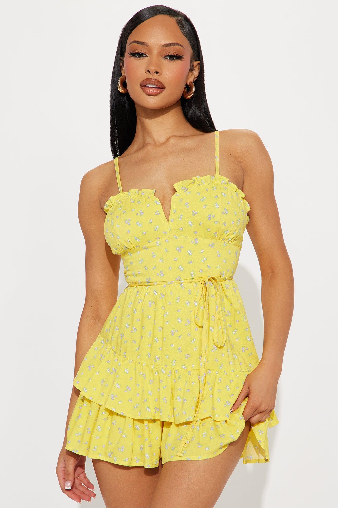 Sitting Pretty Romper - Yellow Product Image