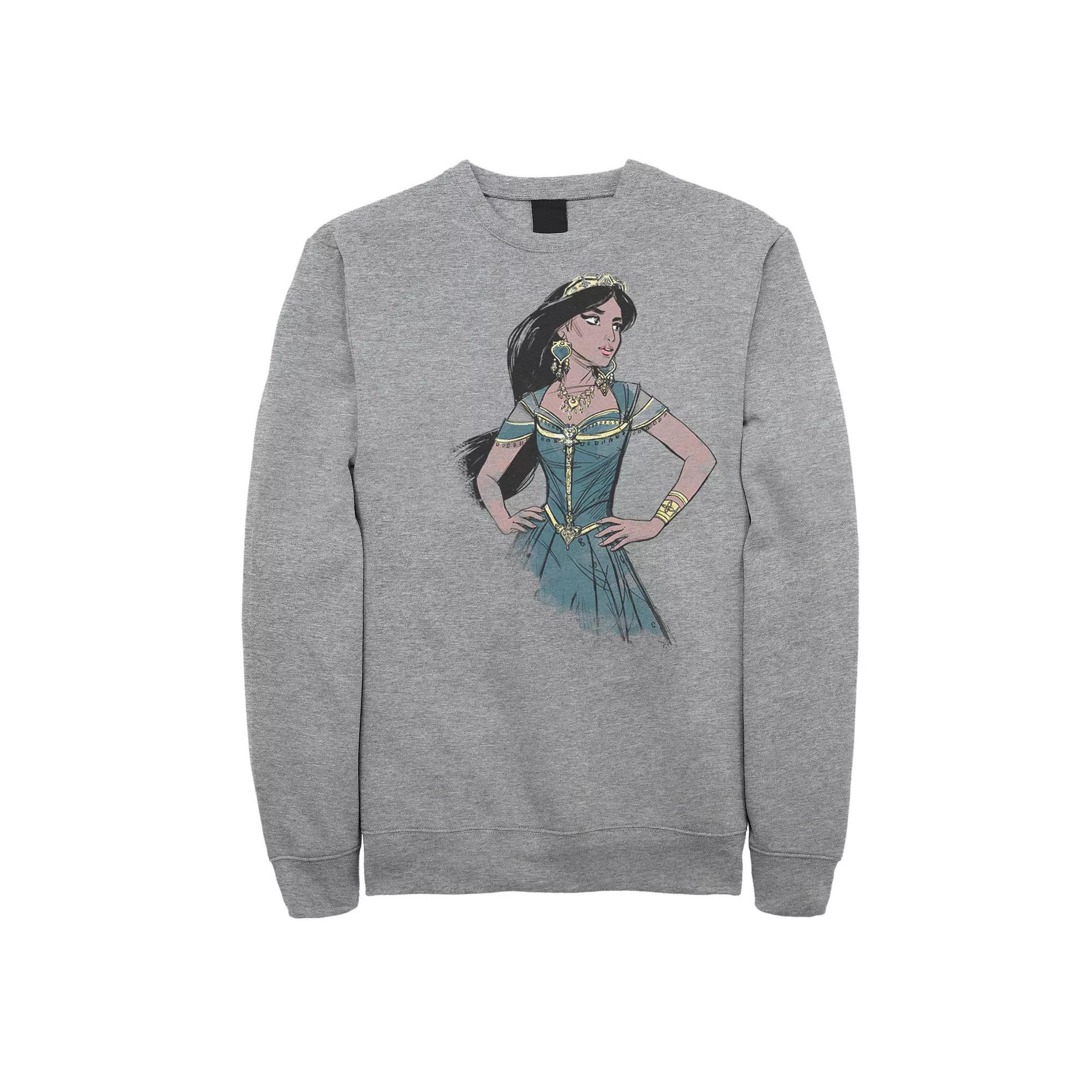 Disney's Aladdin Jasmine Pose Men's Sweatshirt, Size: Medium, Athletic Grey Product Image