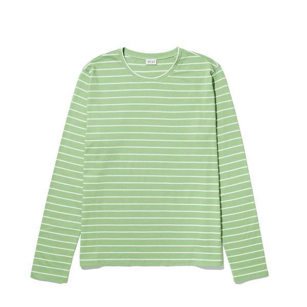 The Modern Long - Avocado/White Pinstripe Product Image
