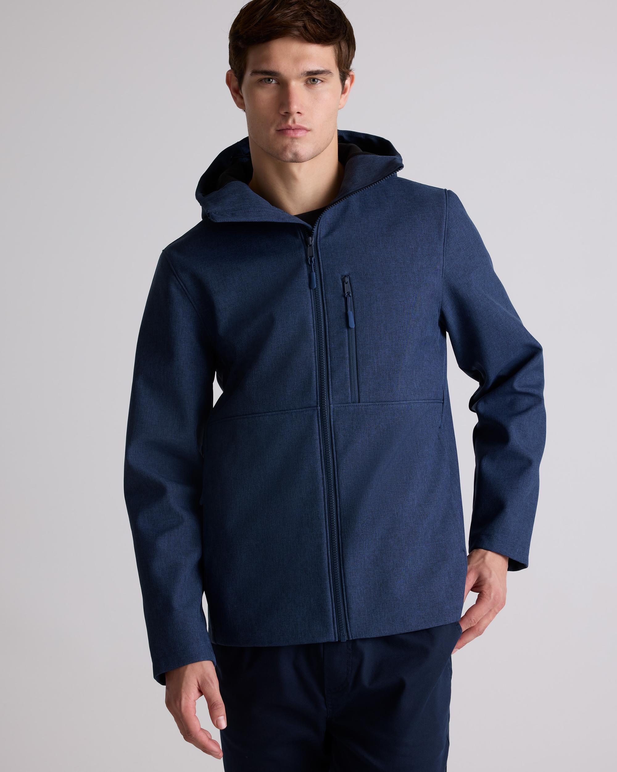 Quince | Men's Softshell Fleece-Lined Full-Zip Hooded Jacket Recycled Polyester Product Image