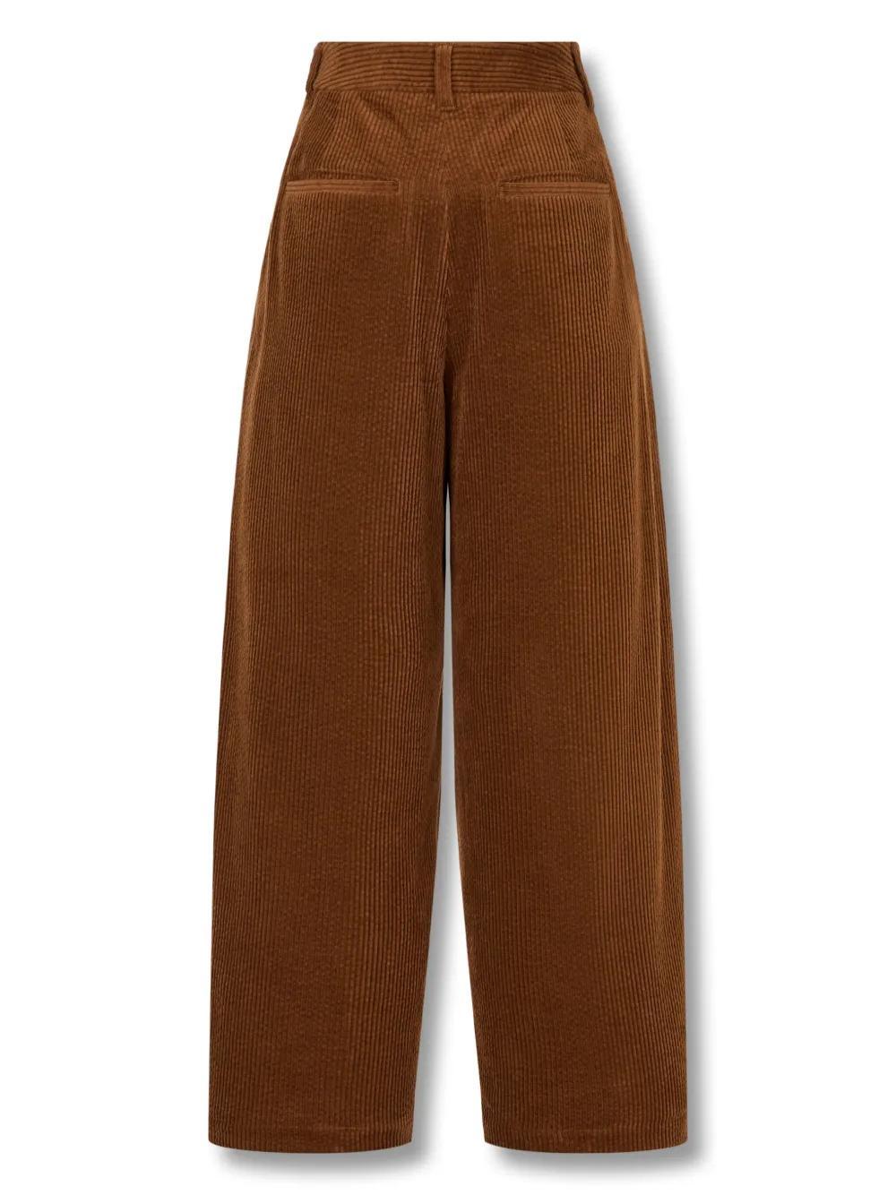 corduroy wide-leg trousers Product Image