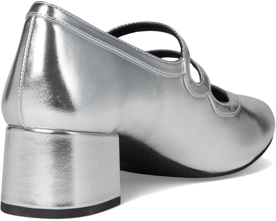 The Nettie Heeled Mary Jane in Metallic Leather Product Image