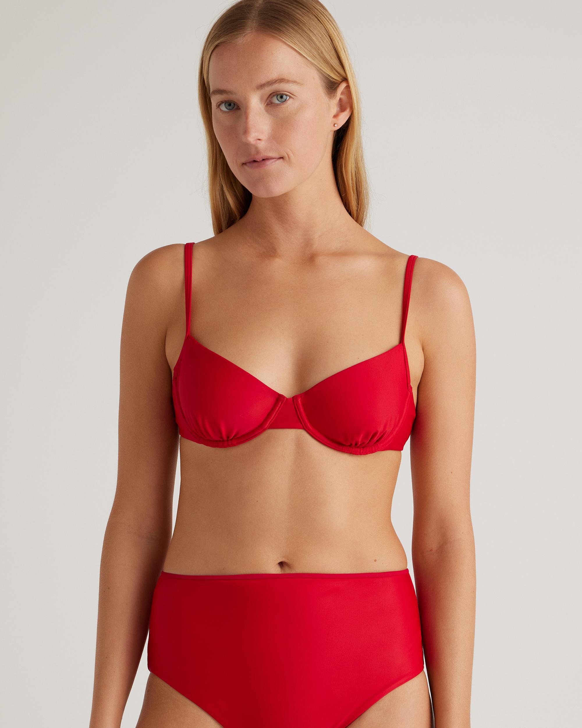 Quince | Women's Italian Demi Bikini Top Size XS, 78% Recycled Polyamide, 22% Spandex Product Image