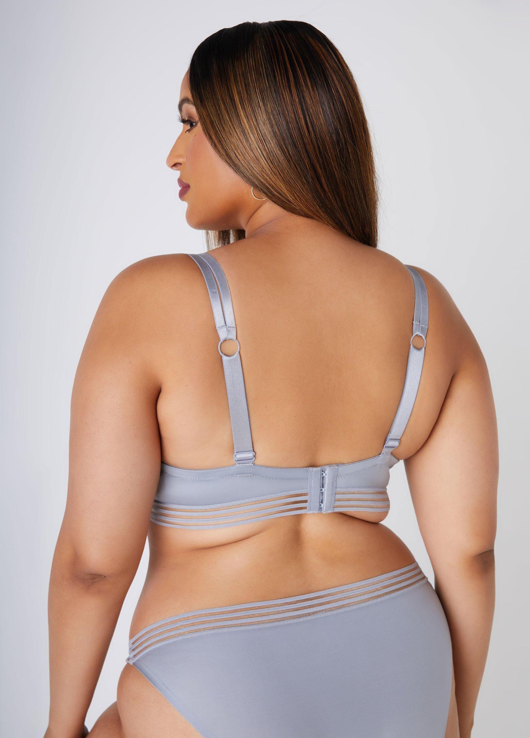 Plus Size Sheer Trimmed Underwire Bra Ashley Stewart Product Image