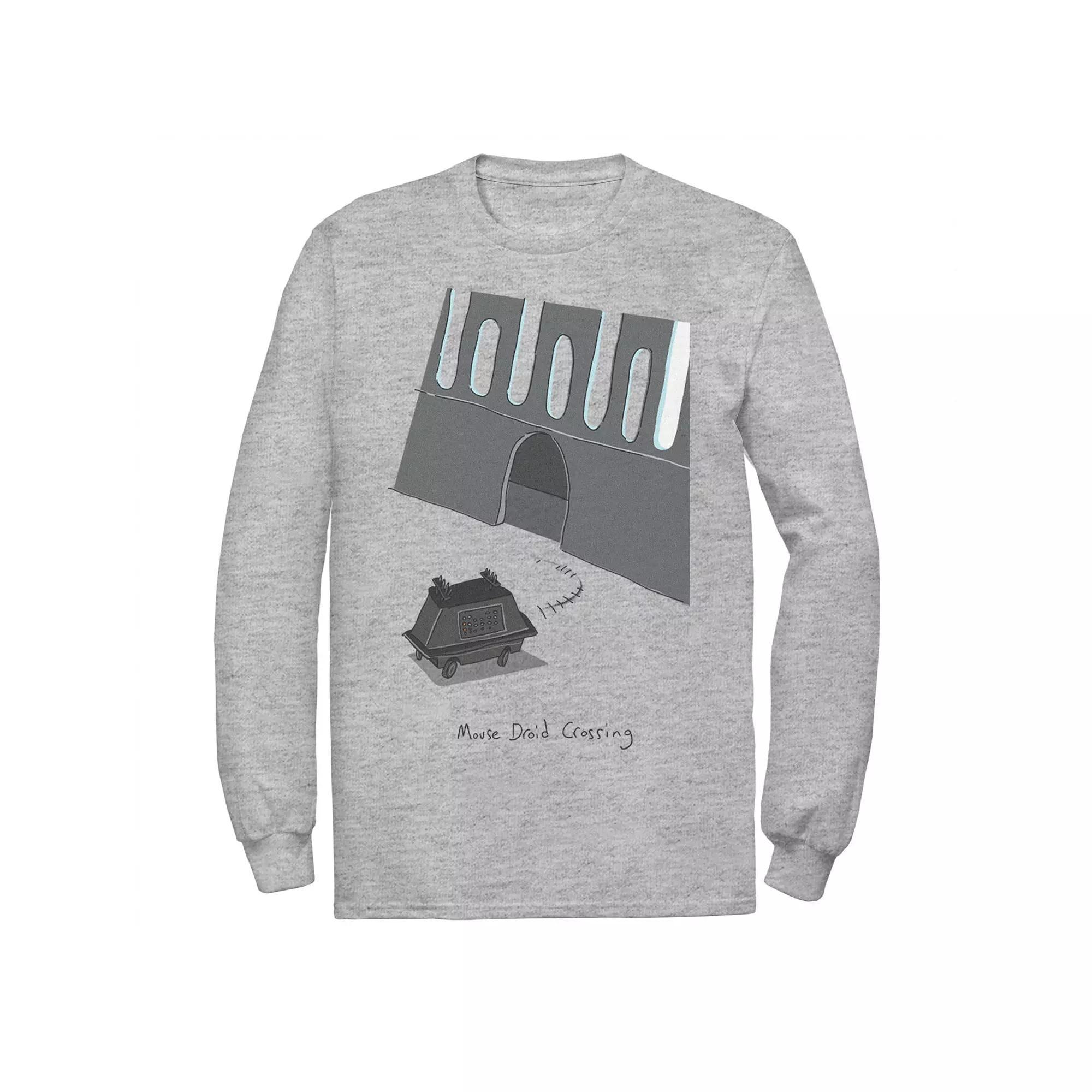 Men's Star Wars Mouse Droid Crossing Tee, Size: Large, Athletic Grey Product Image