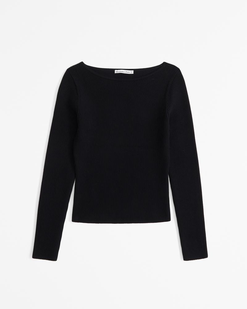 Long-Sleeve Ottoman Slash Top Product Image