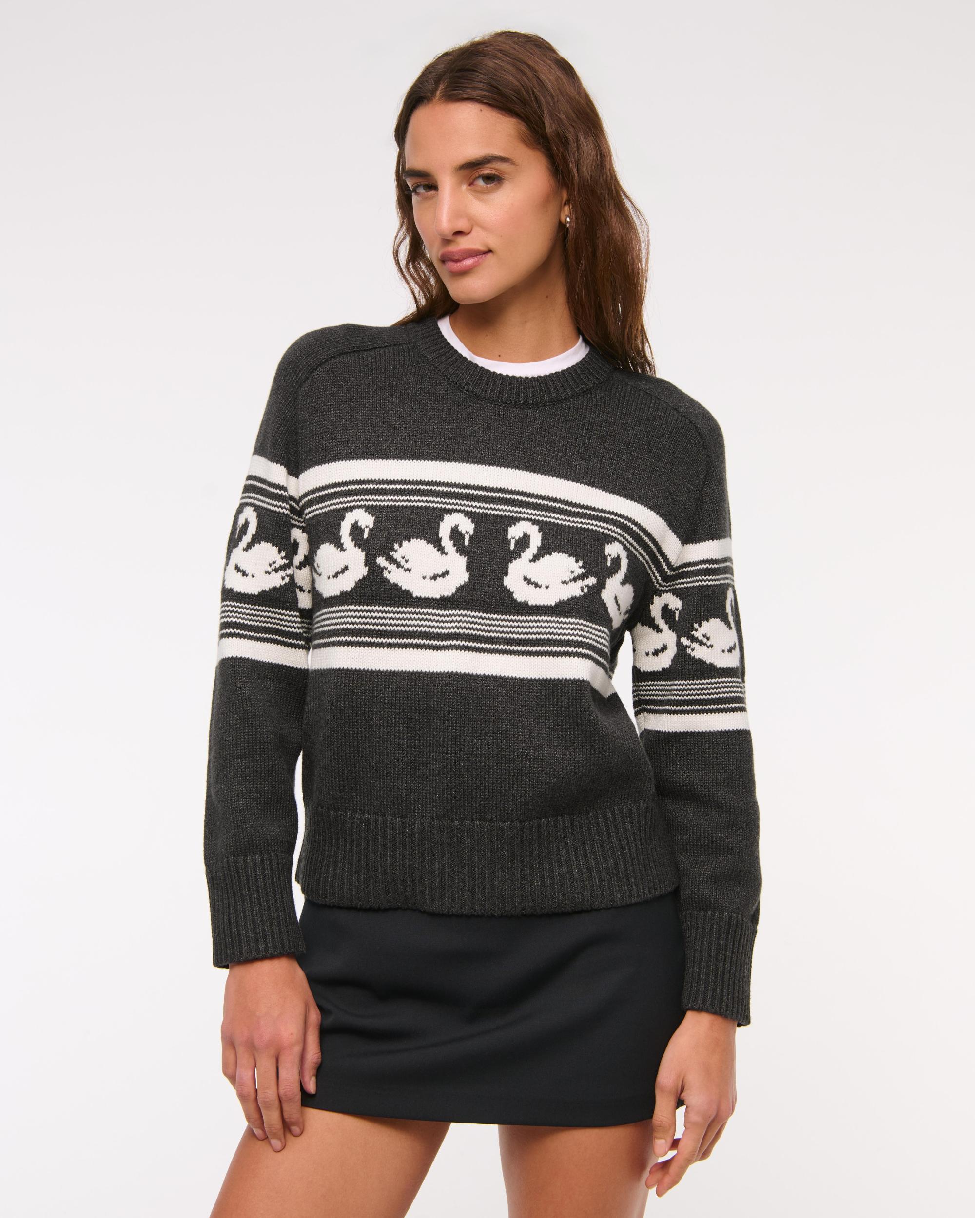 The A&F Madeline Textural Crew Sweater Product Image