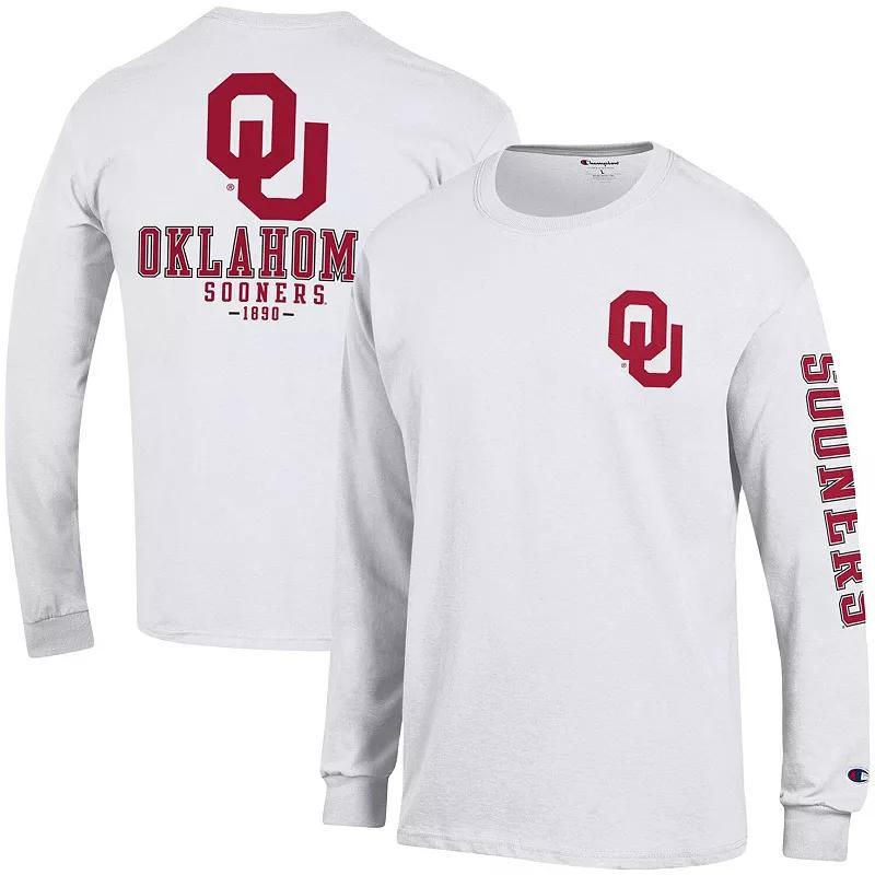Mens Champion Oklahoma Sooners Team Stack Long Sleeve T-Shirt Product Image