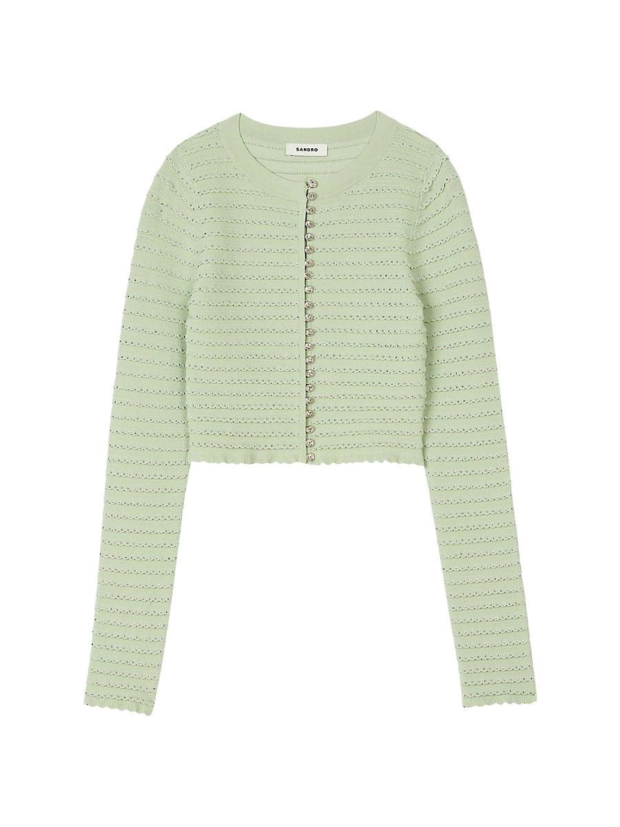 Womens Rhinestone Cardigan Product Image