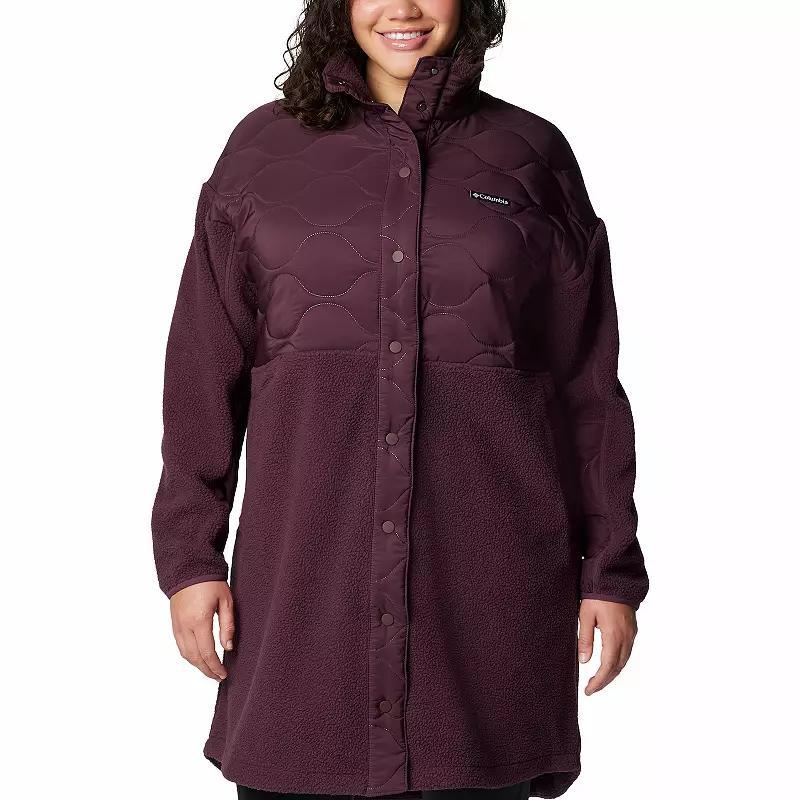 Plus Size Columbia Cloud Point Long Fleece Jacket, Women's, Size: 1XL, Moonvista Product Image