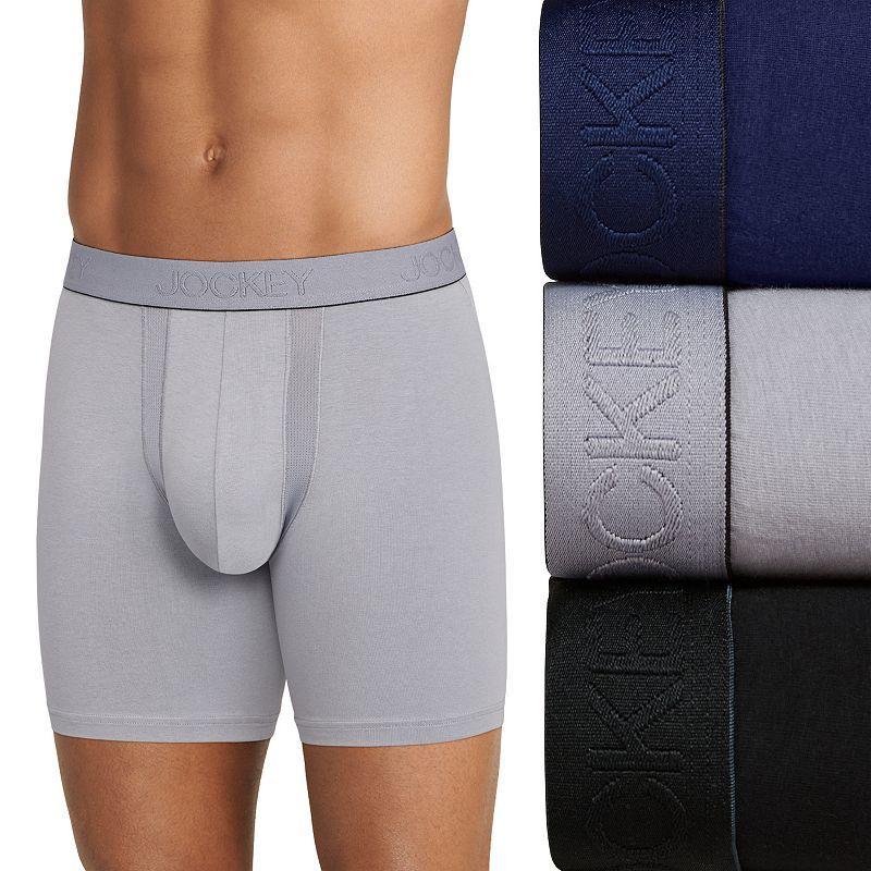 Mens Jockey 3-Pack Chafe Proof Pouch Microfiber 6 Boxer Brief Product Image
