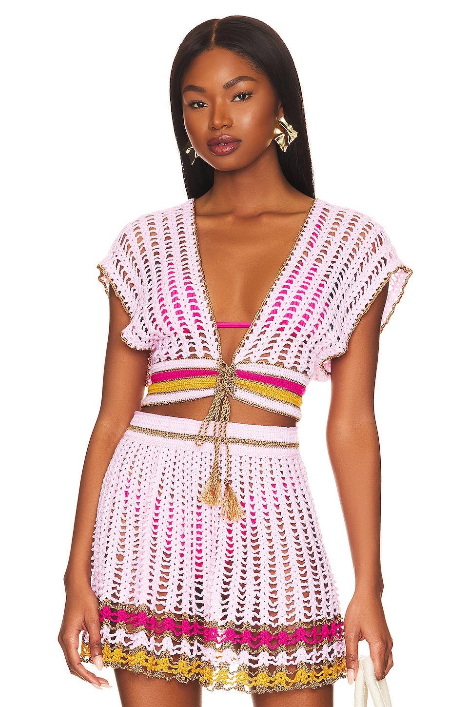 x REVOLVE Crochet Crop Top My Beachy Side Product Image