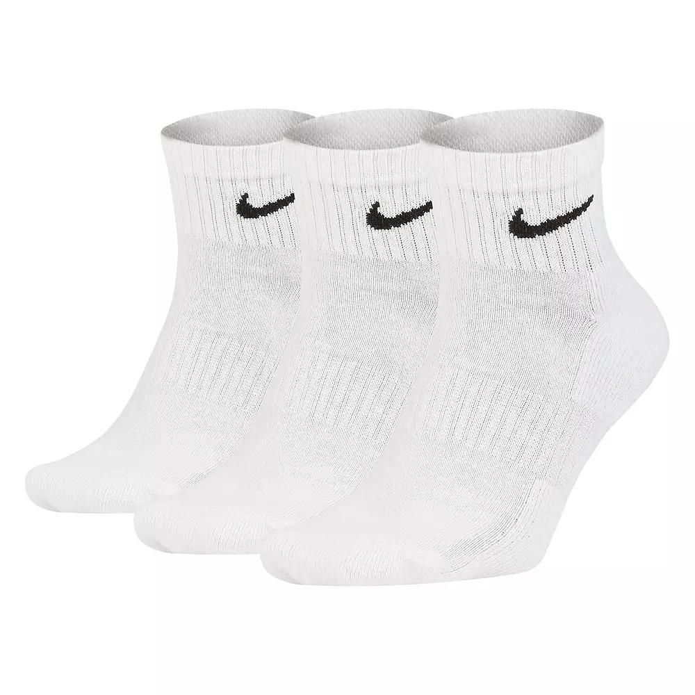 Women's Nike 3-Pack Everyday Cushioned Ankle Socks, Size: Medium, Neutral Product Image