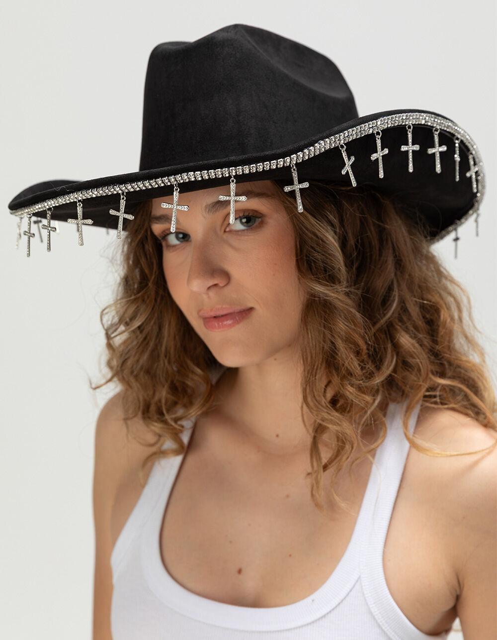 Cross Charm Womens Cowboy Hat Product Image