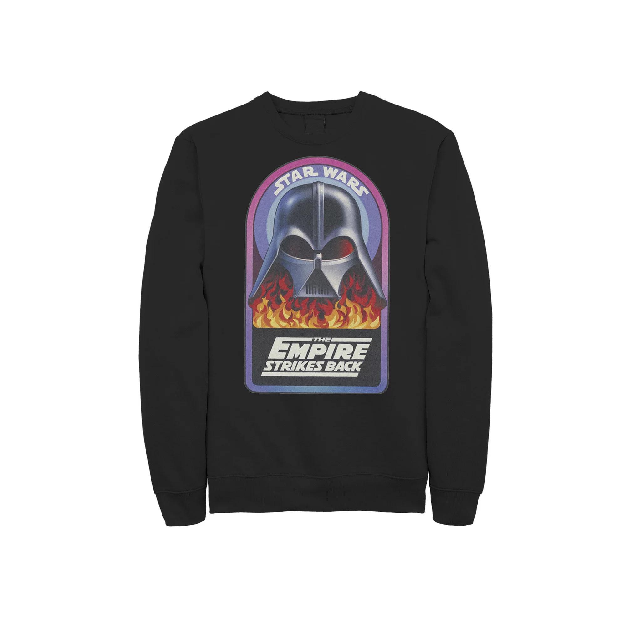Men's Star Wars: The Empire Strikes Back 40th Darth Vader Flames Sweatshirt, Size: Large, Black Product Image
