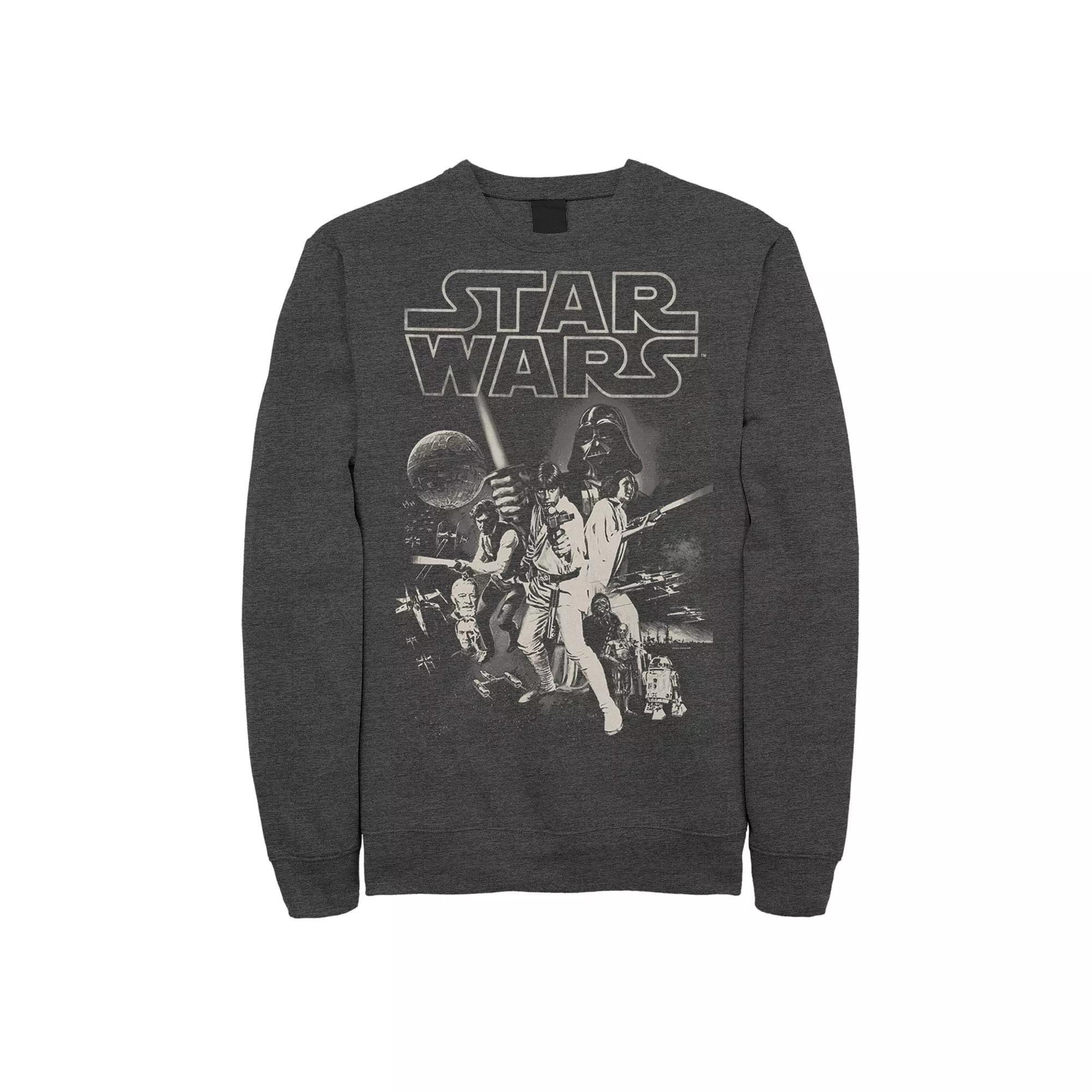 Men's Star Wars Classic Poster Sweatshirt, Size: XXL, Grey Heather Product Image