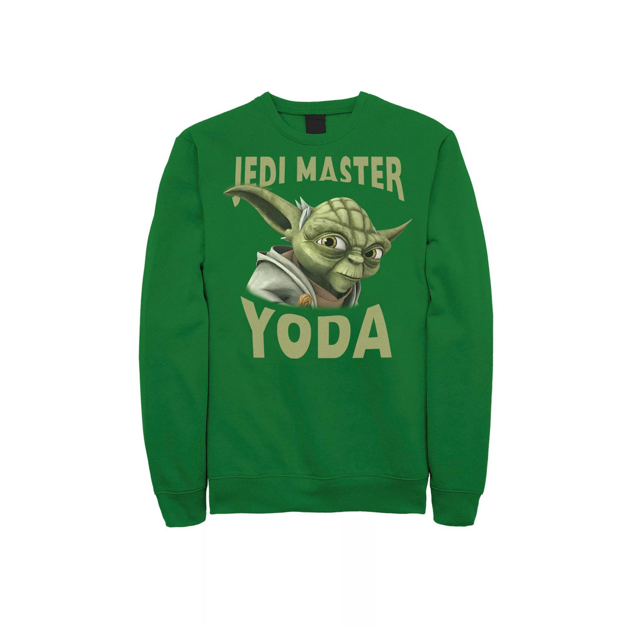 Mens Star Wars: Clone Wars Jedi Master Yoda Big Face Sweatshirt Product Image