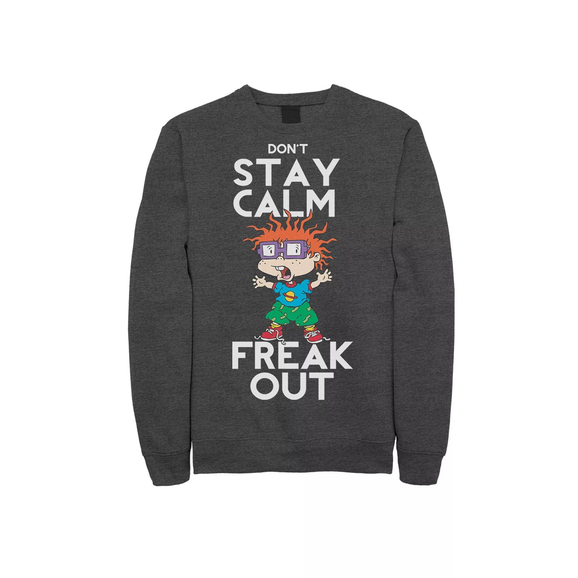 Men's Rugrats Chuckie Freak Out Fleece, Size: 3XL, Blue Product Image