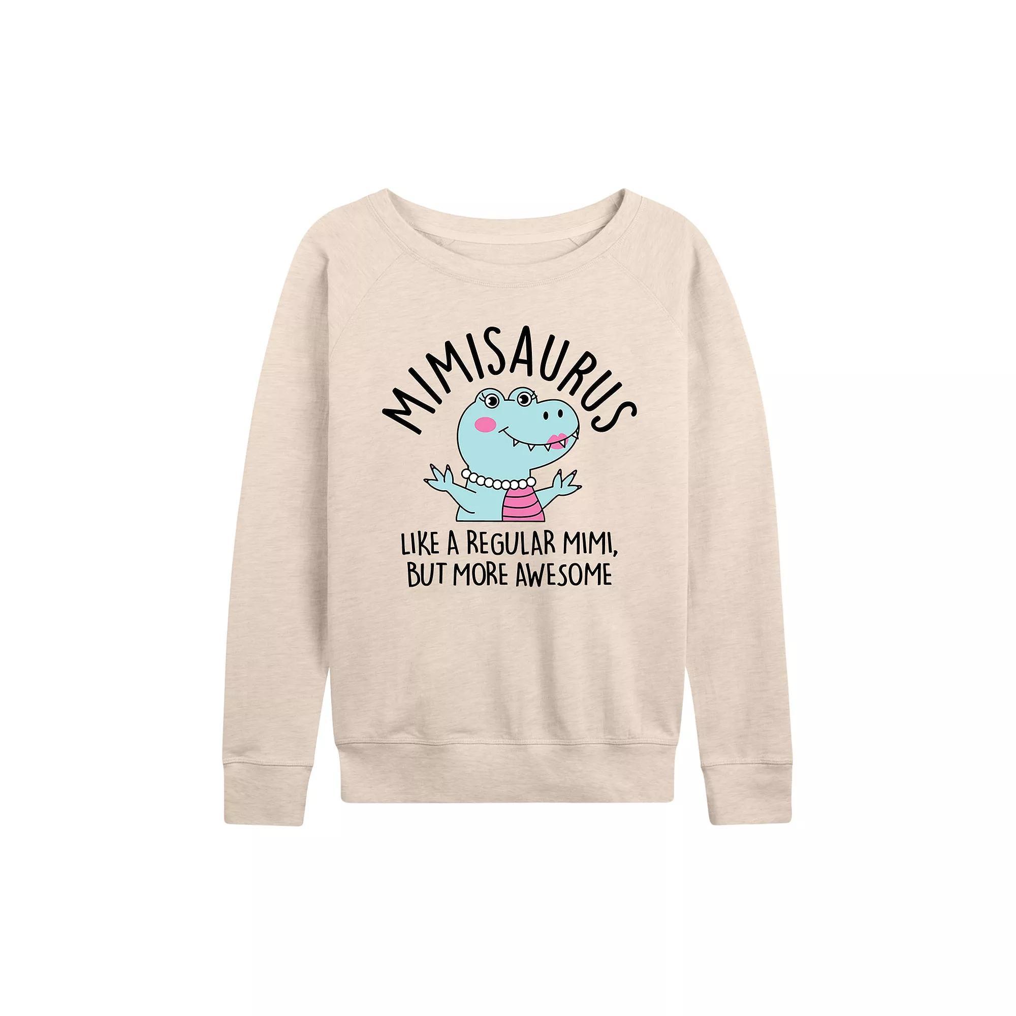 Womens Mimisaurus French Terry Long Sleeve Tee, Girls Product Image