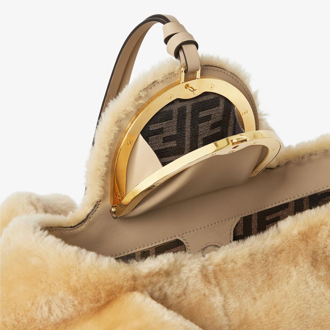 Fendi SpyBeige shearling bag Product Image