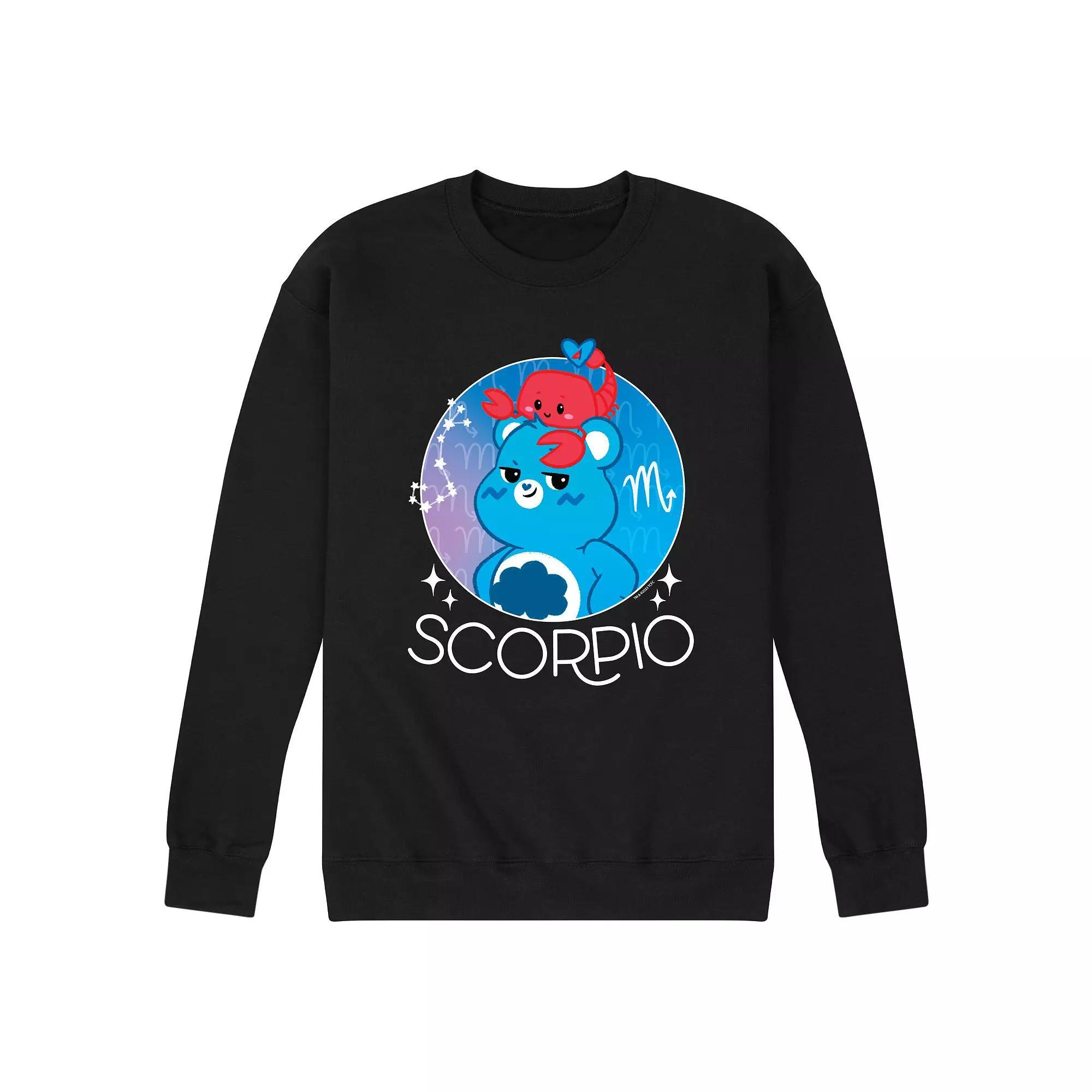 Mens Care Bears Scorpio Fleece Sweatshirt Blue Product Image
