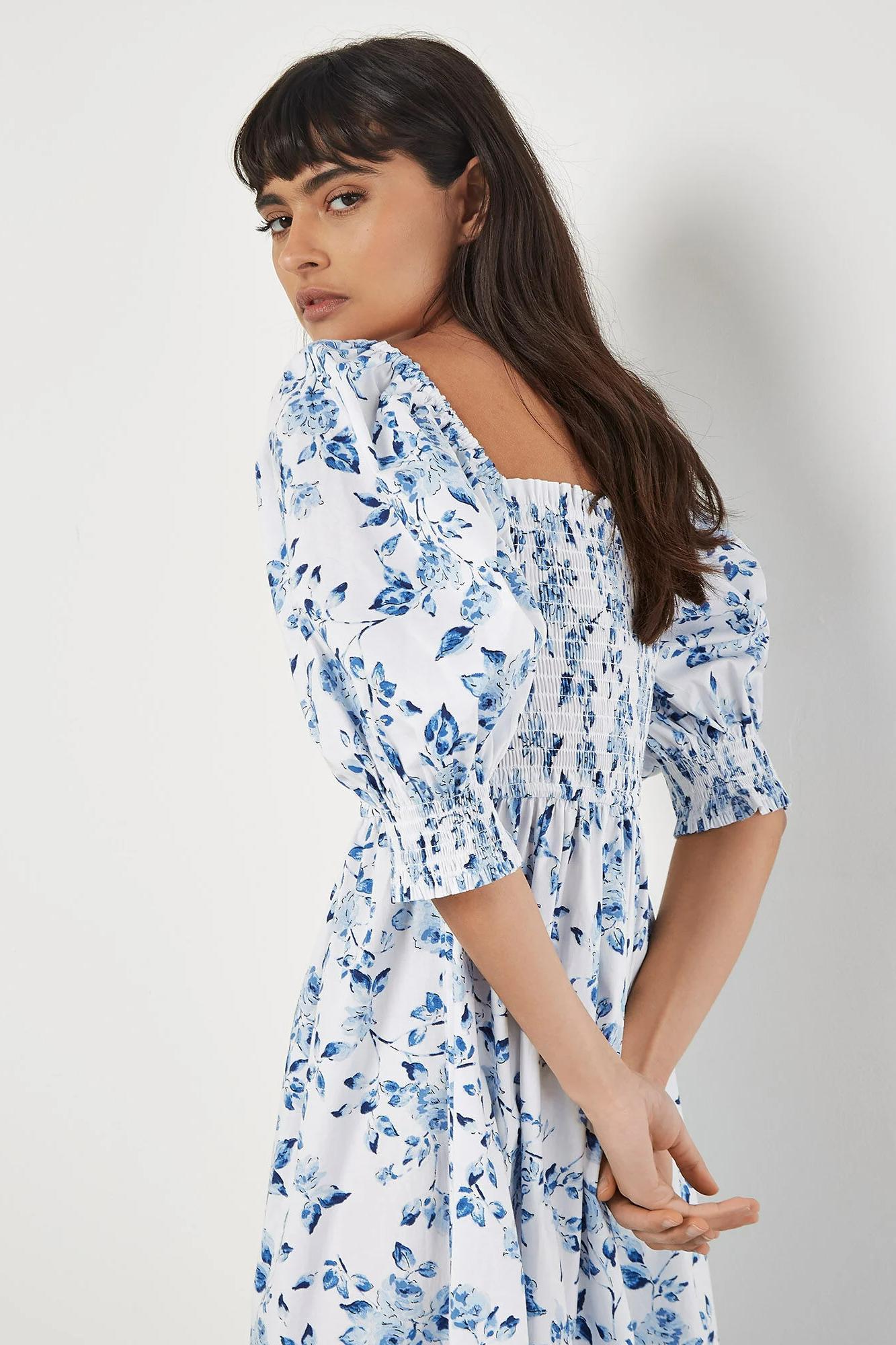 Rose Smock Milk Maid Cotton Dress Product Image