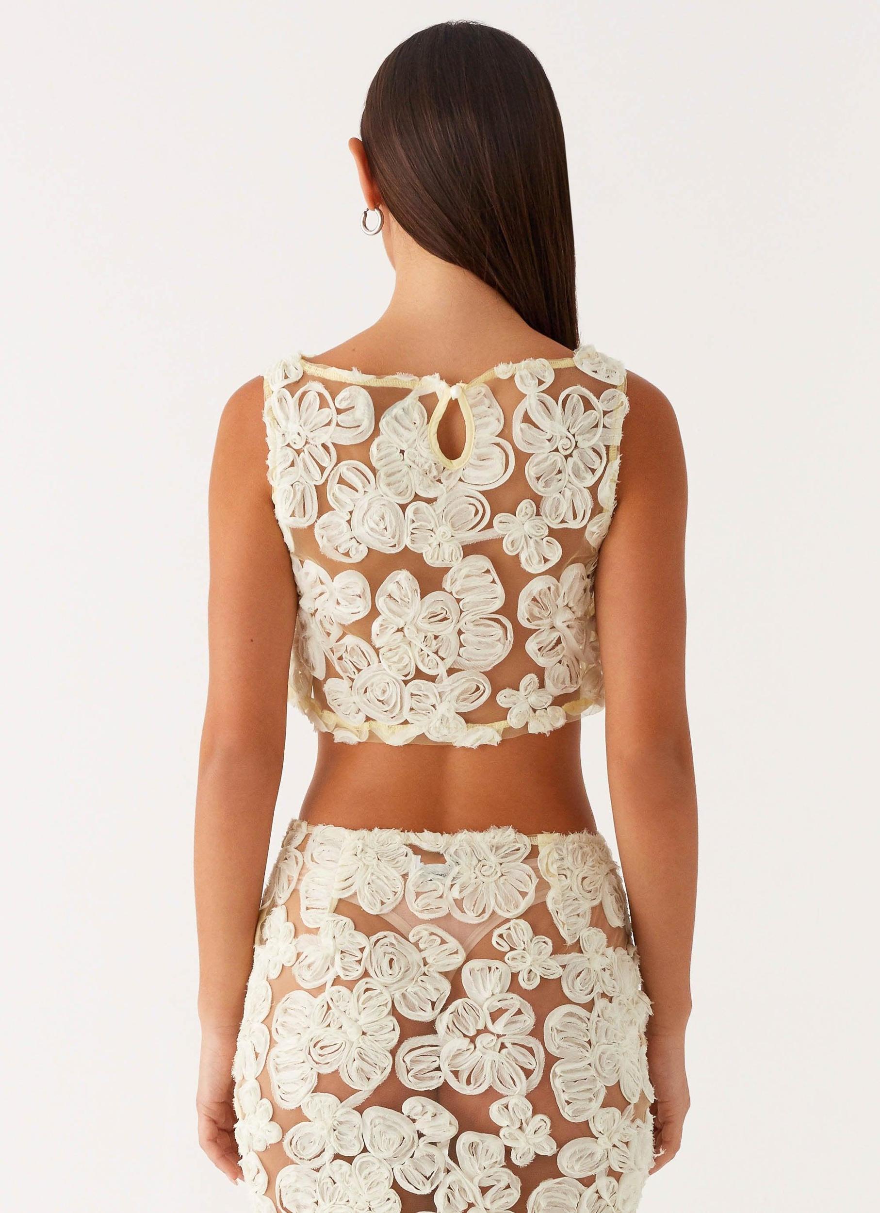 Fiorella Floret Top - Yellow Product Image