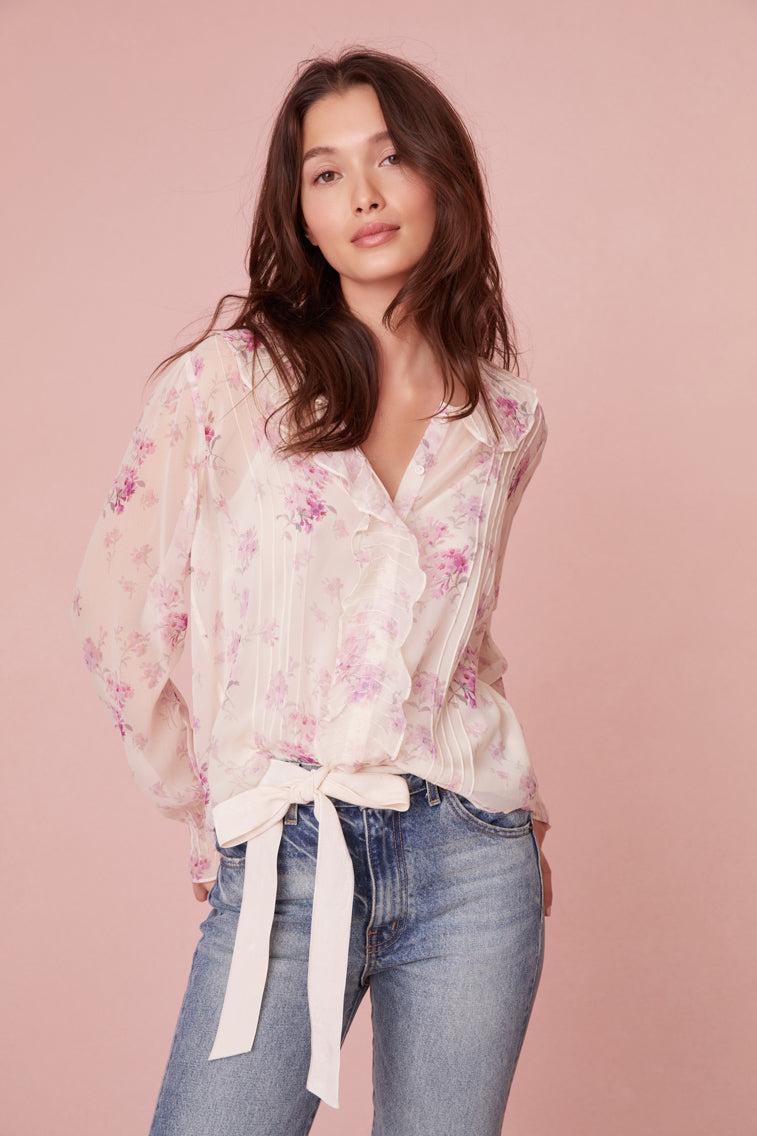 Rizzo Chiffon Floral Top Product Image