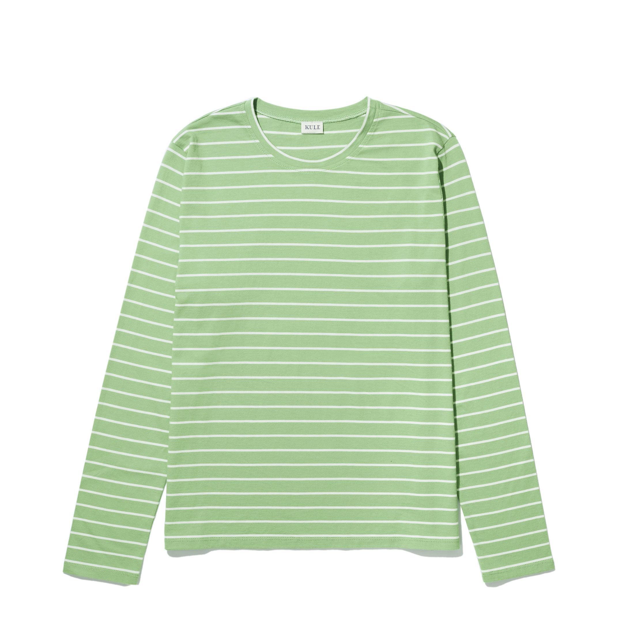 The Modern Long - Avocado/White Pinstripe Product Image