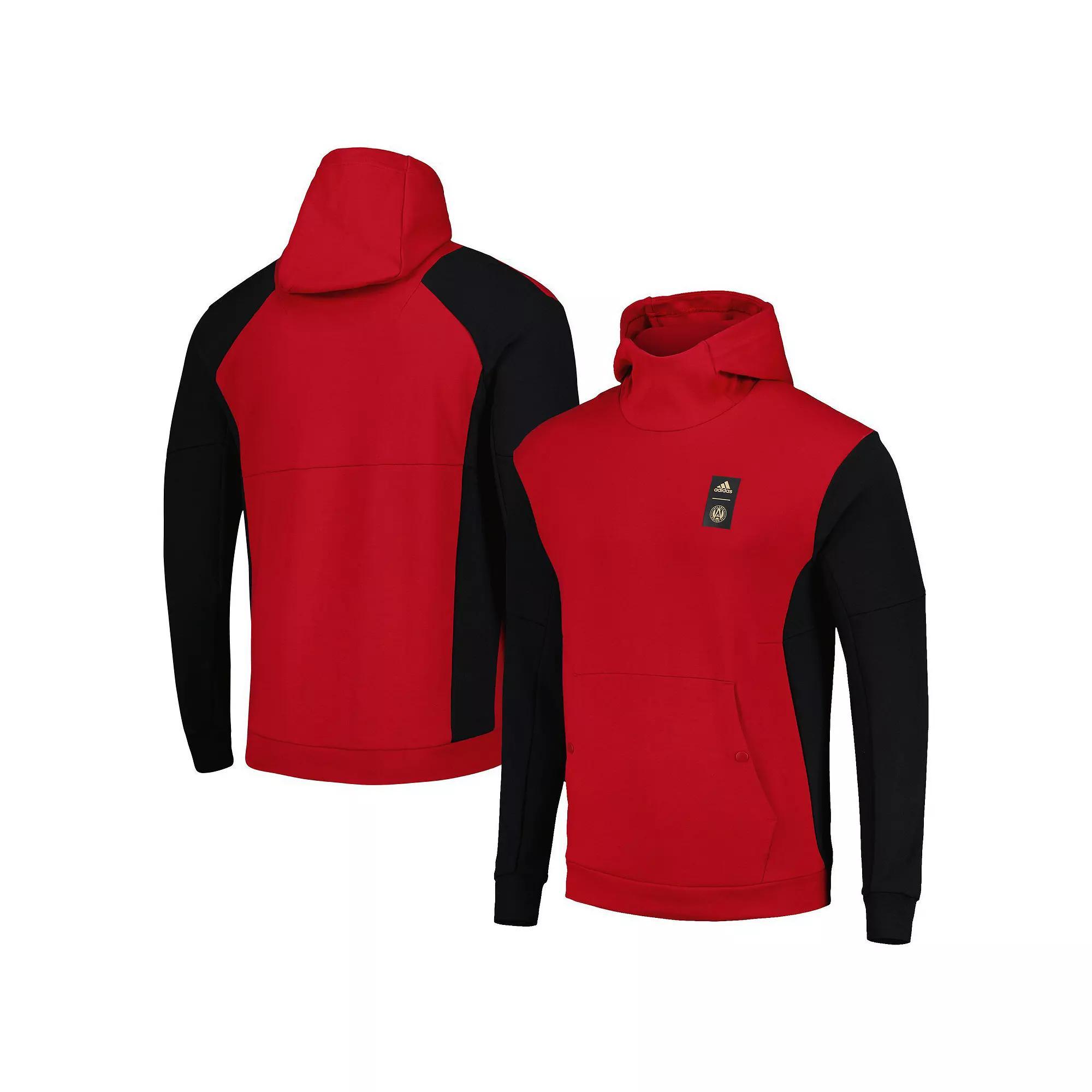 Mens adidas Red Atlanta United FC 2023 Player Travel Pullover Hoodie Product Image