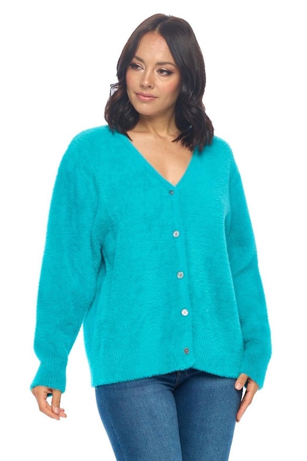 Open Front Fuzzy Sweater Product Image