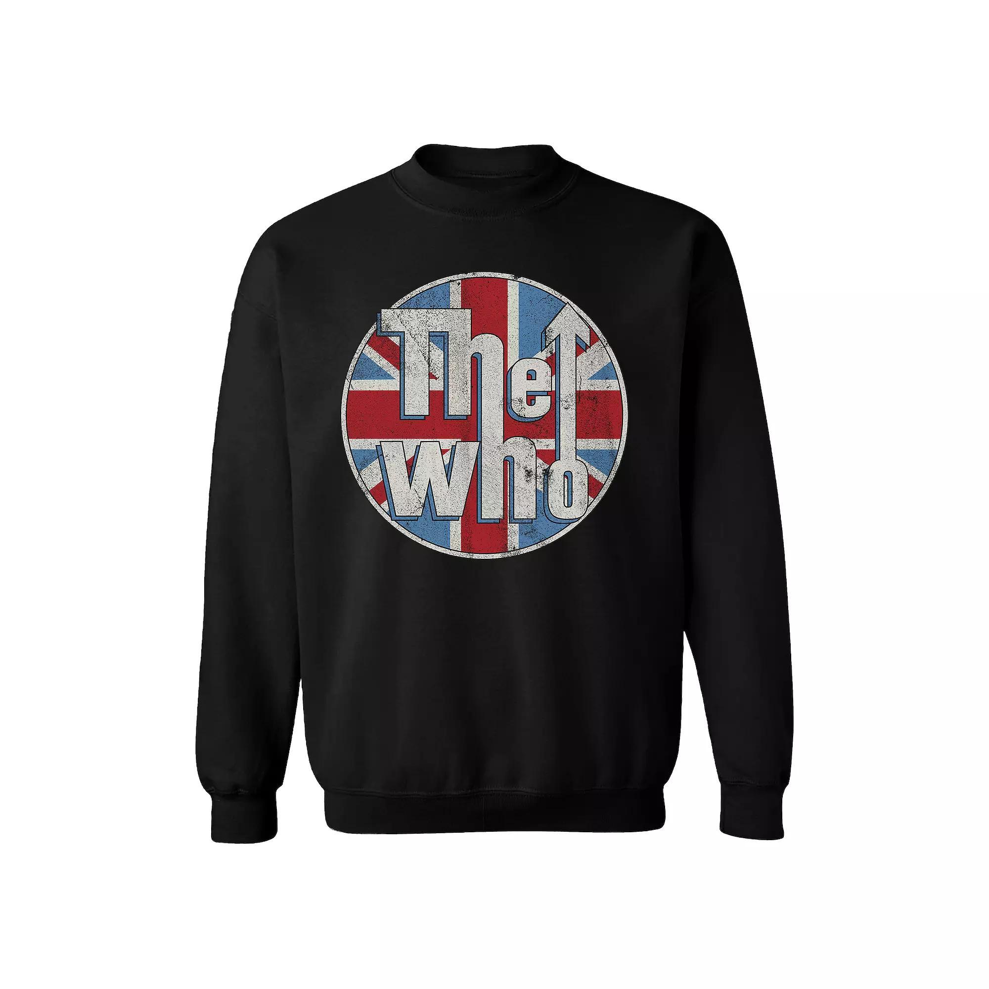 Men's The Who Distressed Union Sweatshirt, Size: XL, Black Product Image